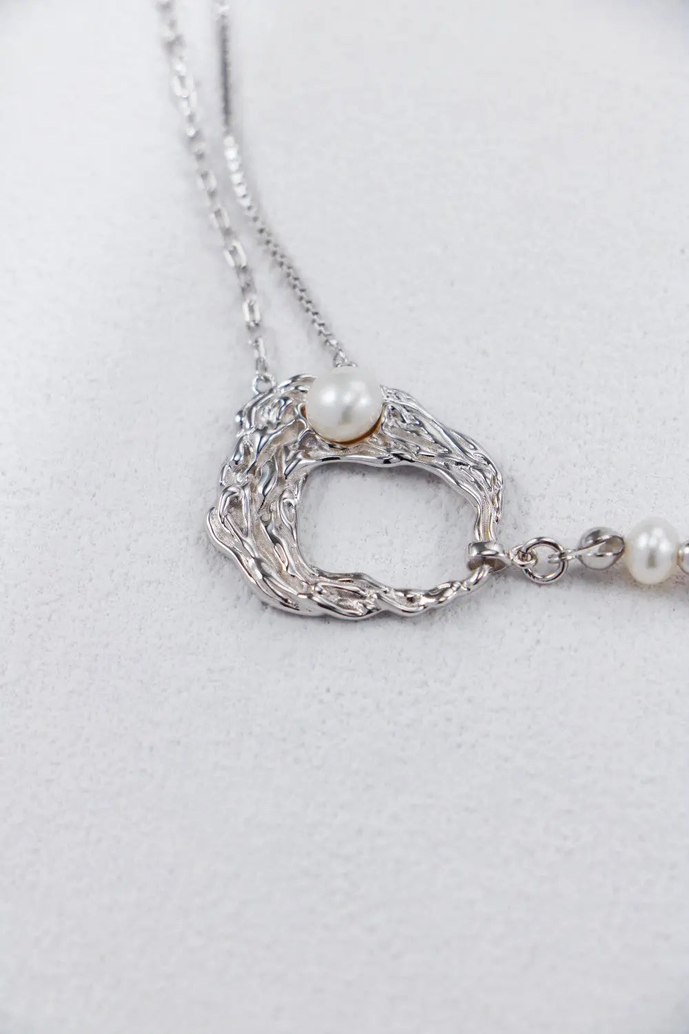 Liquid Metal Pearl Necklace - Memoriex 