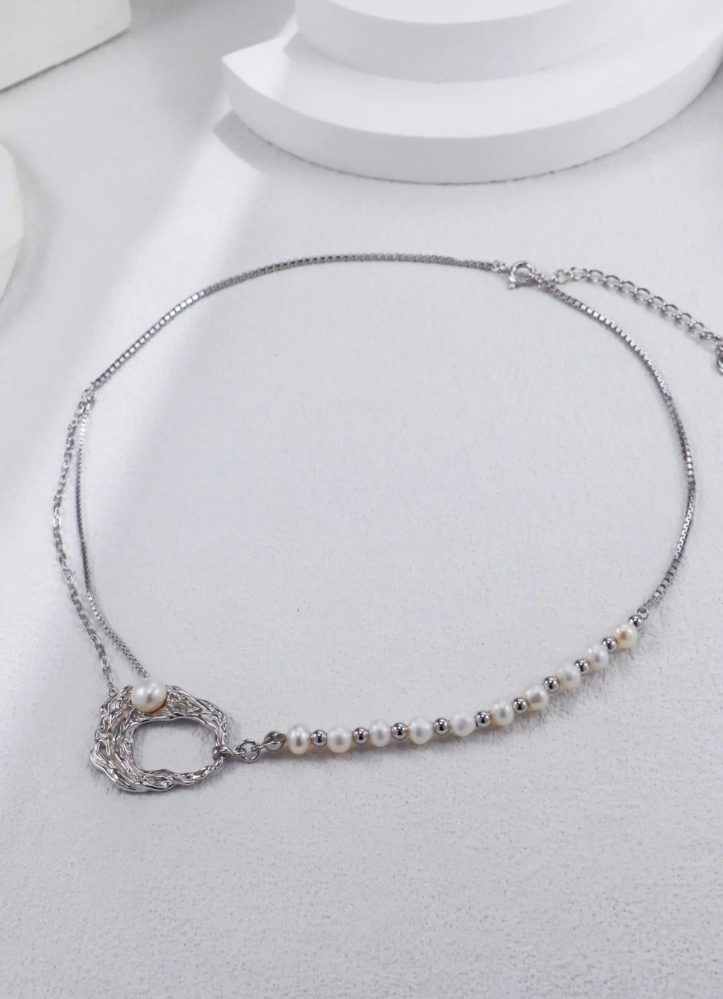 Liquid Metal Pearl Necklace - Memoriex 