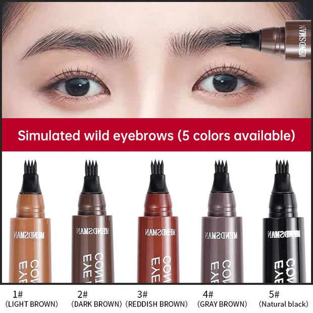 Long Lasting 5 Colours Sketch Liquid Eyebrow Pencil Waterproof Microblading Eyebrow - Memoriex 