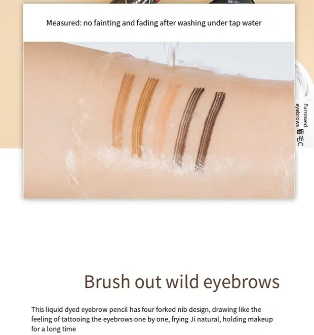 Long Lasting 5 Colours Sketch Liquid Eyebrow Pencil Waterproof Microblading Eyebrow - Memoriex 