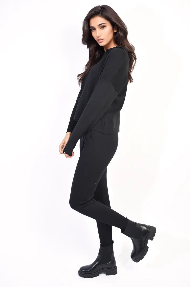 Long Sleeve Top and Drawstring Pocket Leggings Co-ord Set - Memoriex 