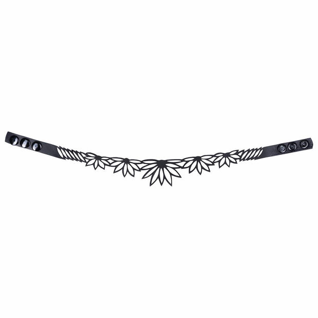 Lotus Recycled Rubber Statement Choker-2