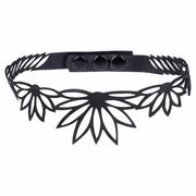 Lotus Recycled Rubber Statement Choker-1