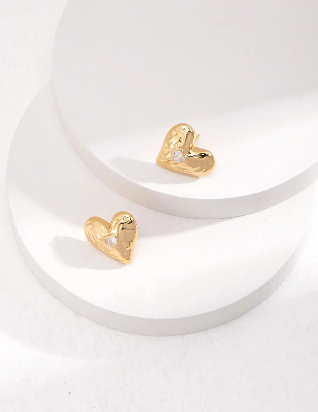 Love Heart Zircon Stud-0