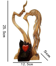 Lovers Wooden Decorations Valentine's Day Ornaments Love Gift Design Home Ornaments Resin Decoration - Memoriex 