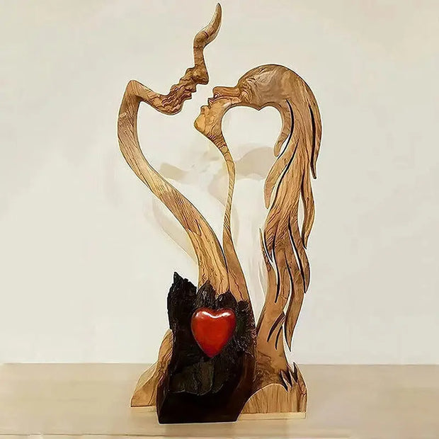 Lovers Wooden Decorations Valentine's Day Ornaments Love Gift Design Home Ornaments Resin Decoration - Memoriex 