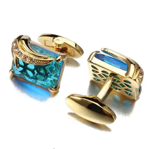Low-key Luxury Square Crystal Cufflinks - Memoriex 