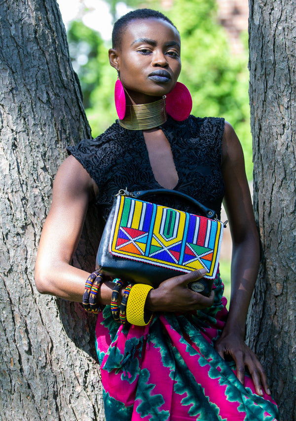 Karungi Beaded Leather Bag | Made in South Africa-0