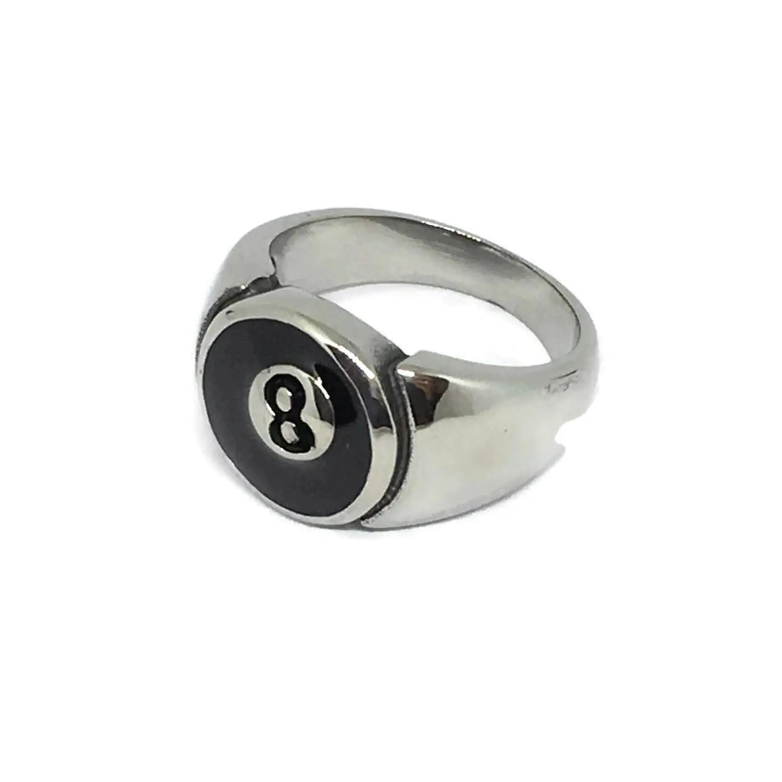 Lucky 8 Ball Steel Ring-2