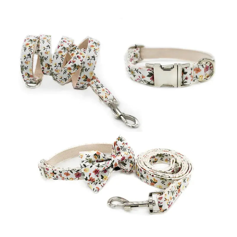 Lulu Dog Collar, Dog Collar & Dog Bowtie (Set) – by The Paw Co. - Memoriex