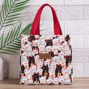 Lunch box bag with aluminum foil thickened lunch bag for work, Japanese handbag, canvas handbag, insulated bag - Memoriex 