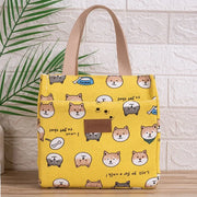 Lunch box bag with aluminum foil thickened lunch bag for work, Japanese handbag, canvas handbag, insulated bag - Memoriex 