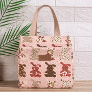 Lunch box bag with aluminum foil thickened lunch bag for work, Japanese handbag, canvas handbag, insulated bag - Memoriex 