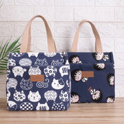 Lunch box bag with aluminum foil thickened lunch bag for work, Japanese handbag, canvas handbag, insulated bag - Memoriex 