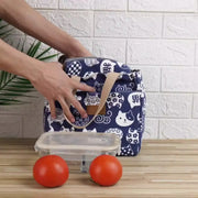 Lunch box bag with aluminum foil thickened lunch bag for work, Japanese handbag, canvas handbag, insulated bag - Memoriex 