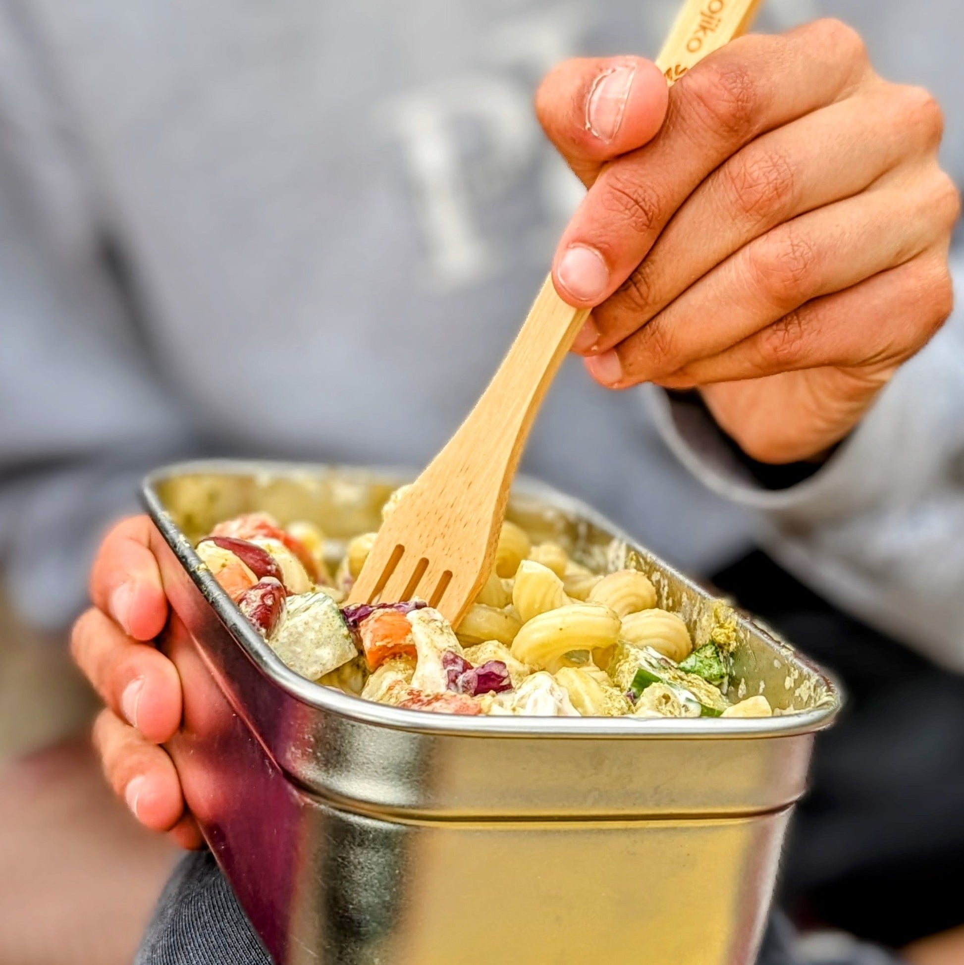 Reusable Travel Cutlery Set | Natural Sustainable Bamboo Wooden Fork, Spoon, Knife, Straw & Straw Cleaner in Jute Bag-1