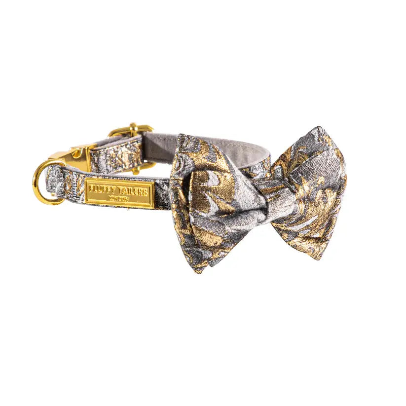 Luxury Occasion Collection- Dog Harness, Collar, Bow, Leash and Poop Bag Holder by Fluffy Tailers - Memoriex