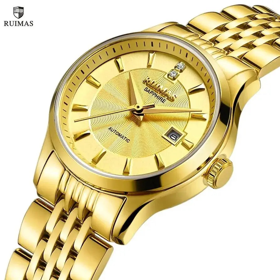 RUIMAS Brand Luxury Women Automatic Mechanical Watches Fashion Ladies Business Casual Wristwatch Sapphire Clock Reloj Mujer 6755-1