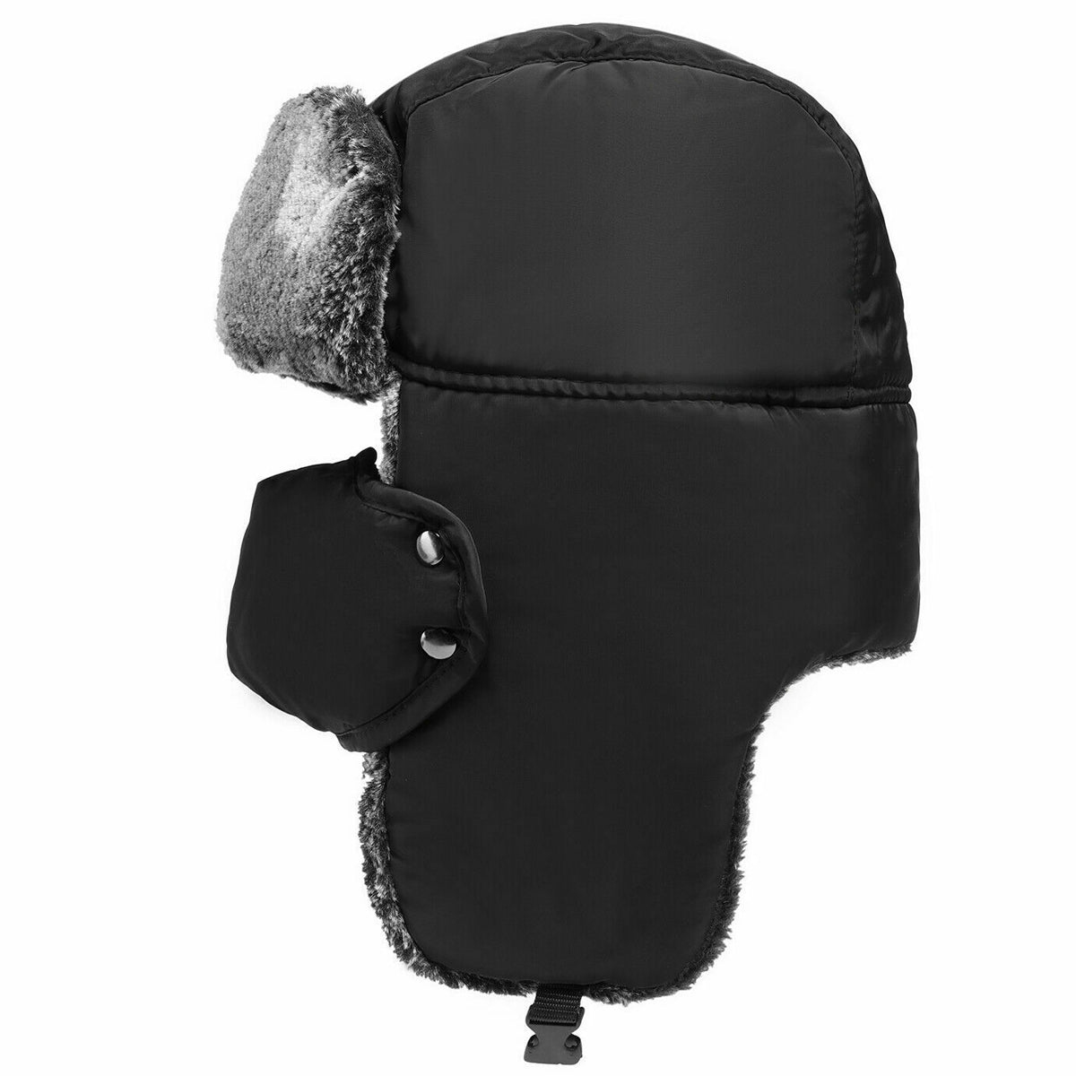 Adults Waterproof Thermal Fleece Lined Bomber Trapper Hat-1