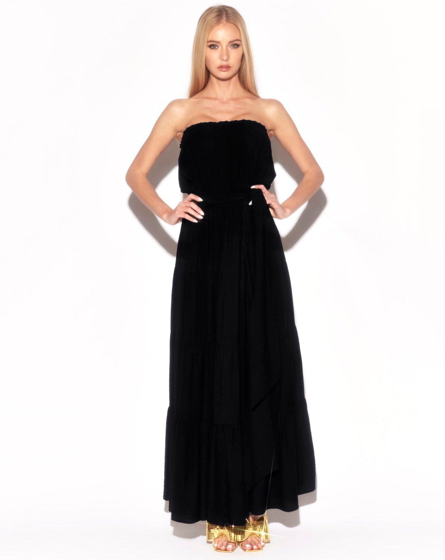 Makena Maxi Dress - Black by Meghan Fabulous-0