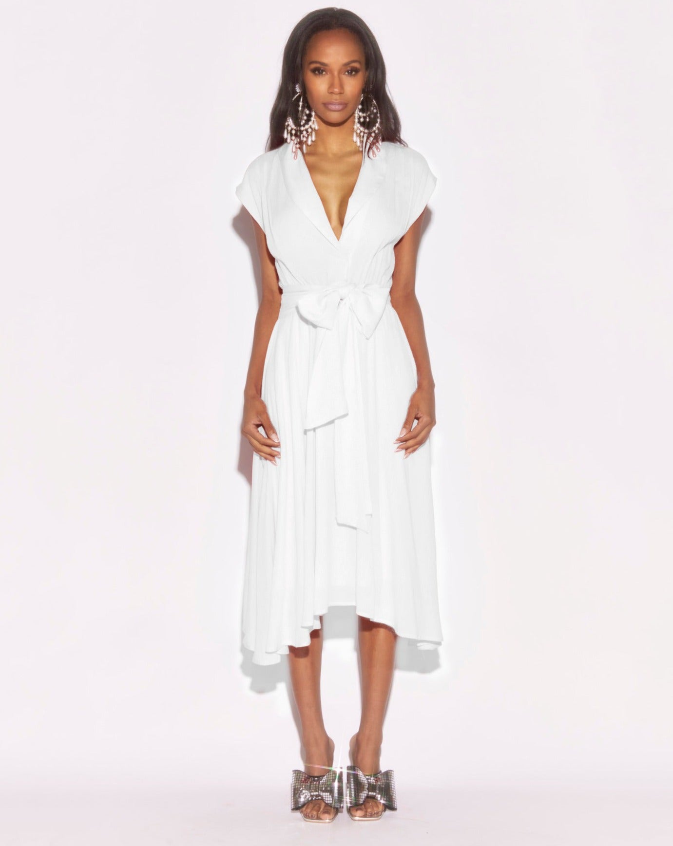 Honeysuckle Midi Dress - Ivory by Meghan Fabulous-1