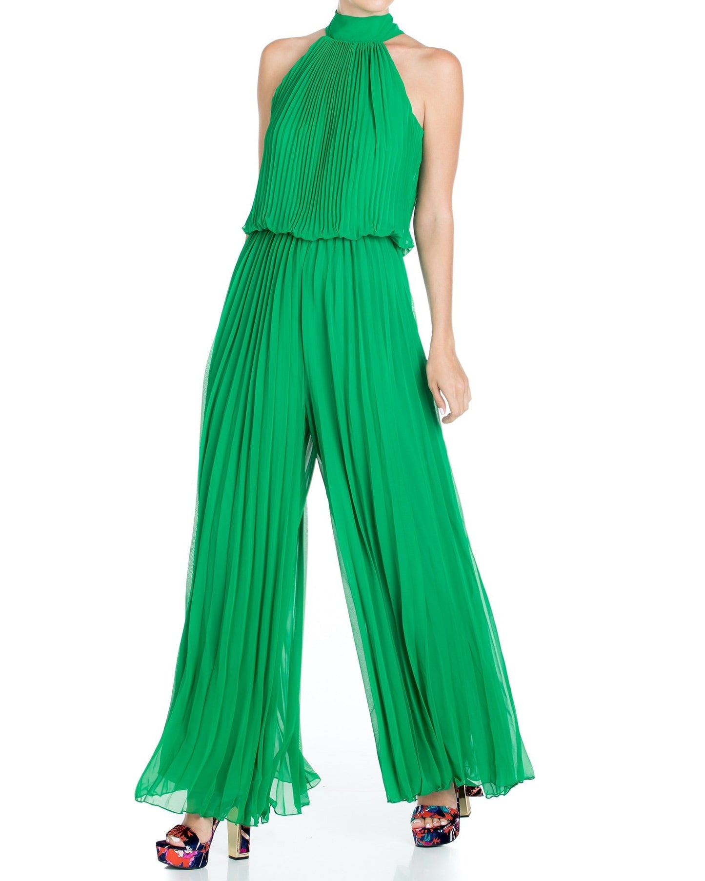 Wild Orchid Pleat Jumpsuit - Emerald by Meghan Fabulous-2