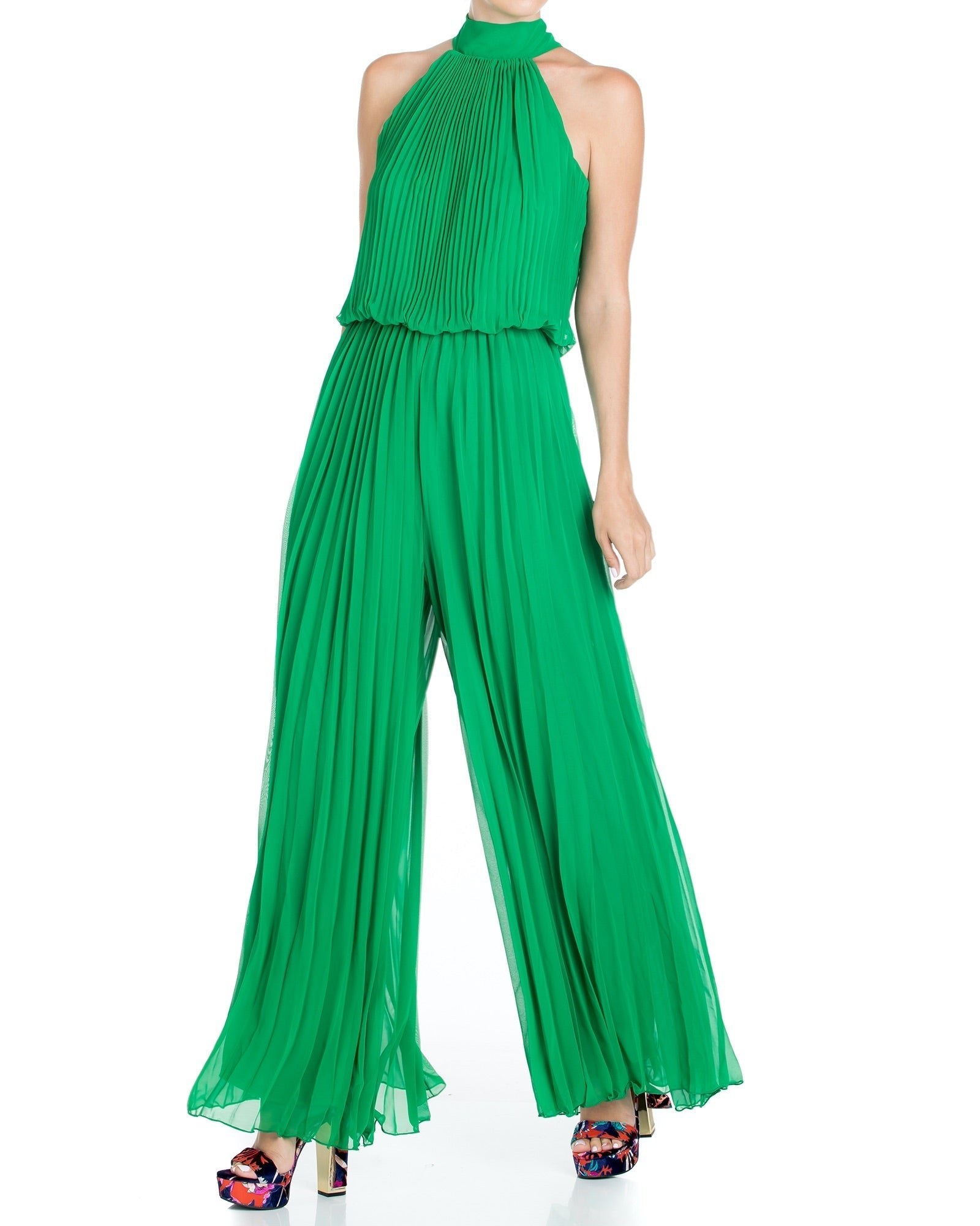 Wild Orchid Pleat Jumpsuit - Emerald by Meghan Fabulous-2