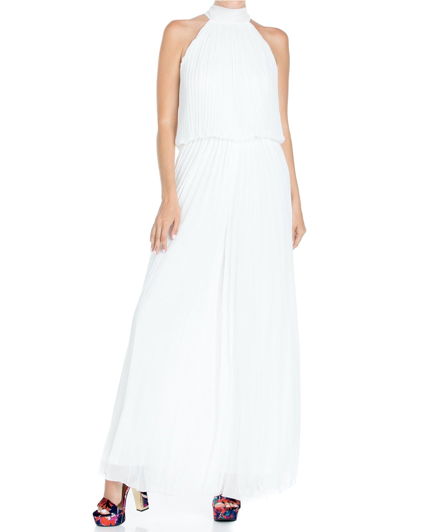 Wild Orchid Pleat Jumpsuit - White by Meghan Fabulous-1