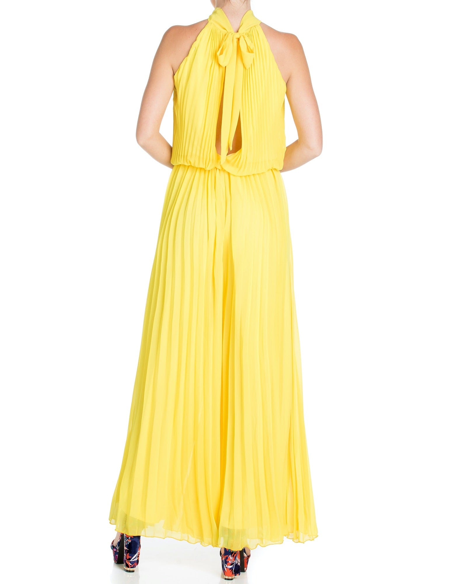 Wild Orchid Pleat Jumpsuit - Yellow by Meghan Fabulous-4