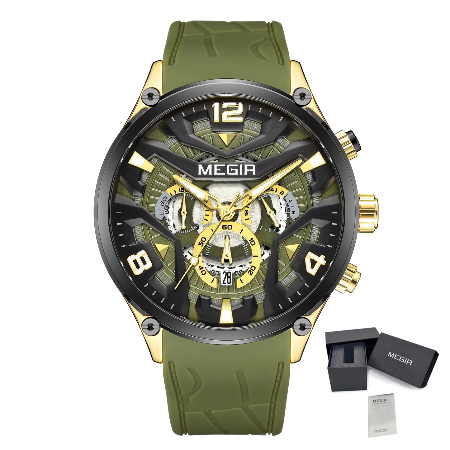 MEGIR Chronograph Men Watch Brand Luxury Military Watches Silicone Luminous Waterproof Date Man Wristwatch Sport Reloj Hombre-15