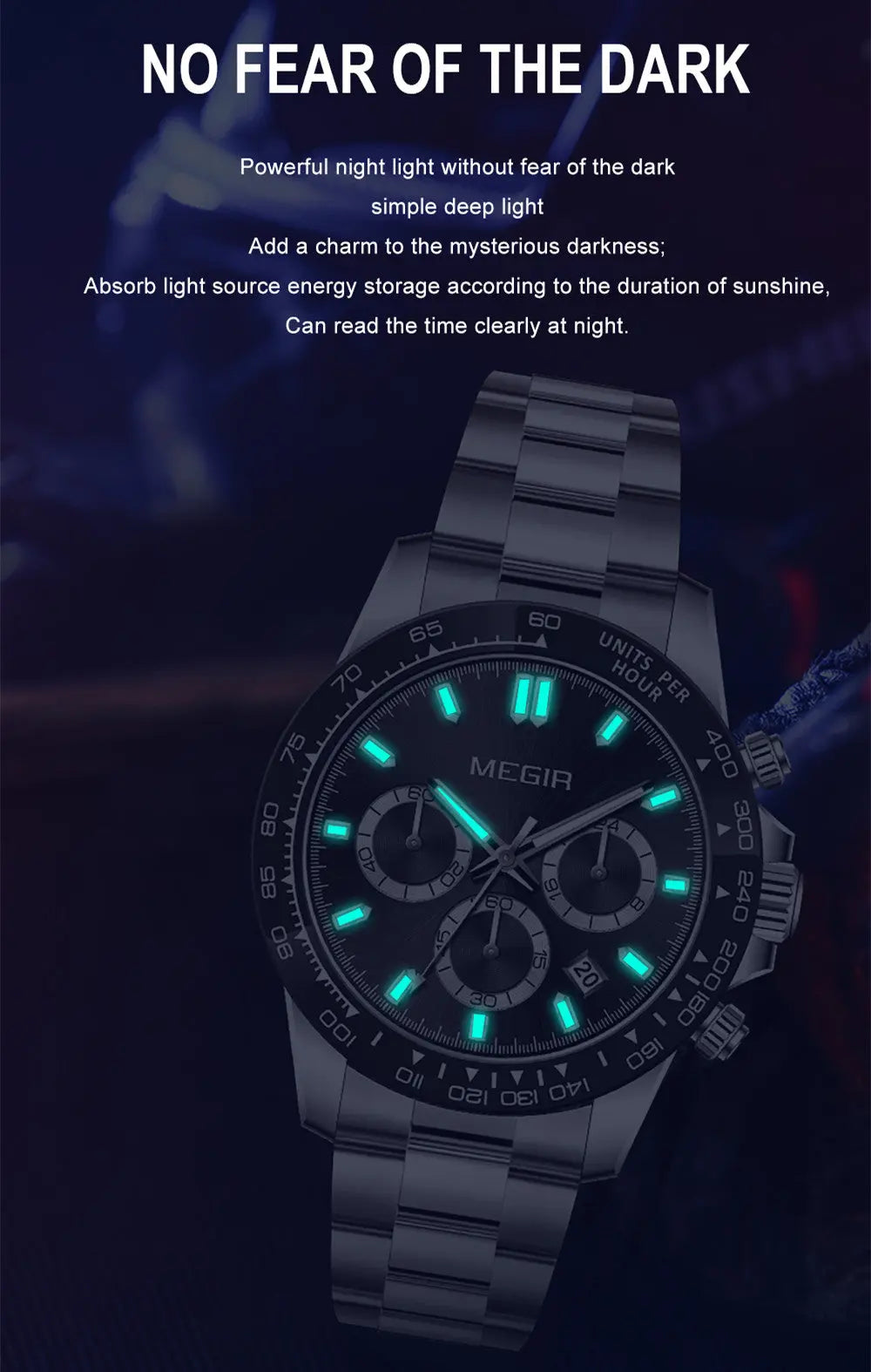 MEGIR Fashion Men Business Watches Stainless Steel Quartz Watch Top Brand Luxury Casual Wristwatch Waterproof Clock Reloj Hombre-9