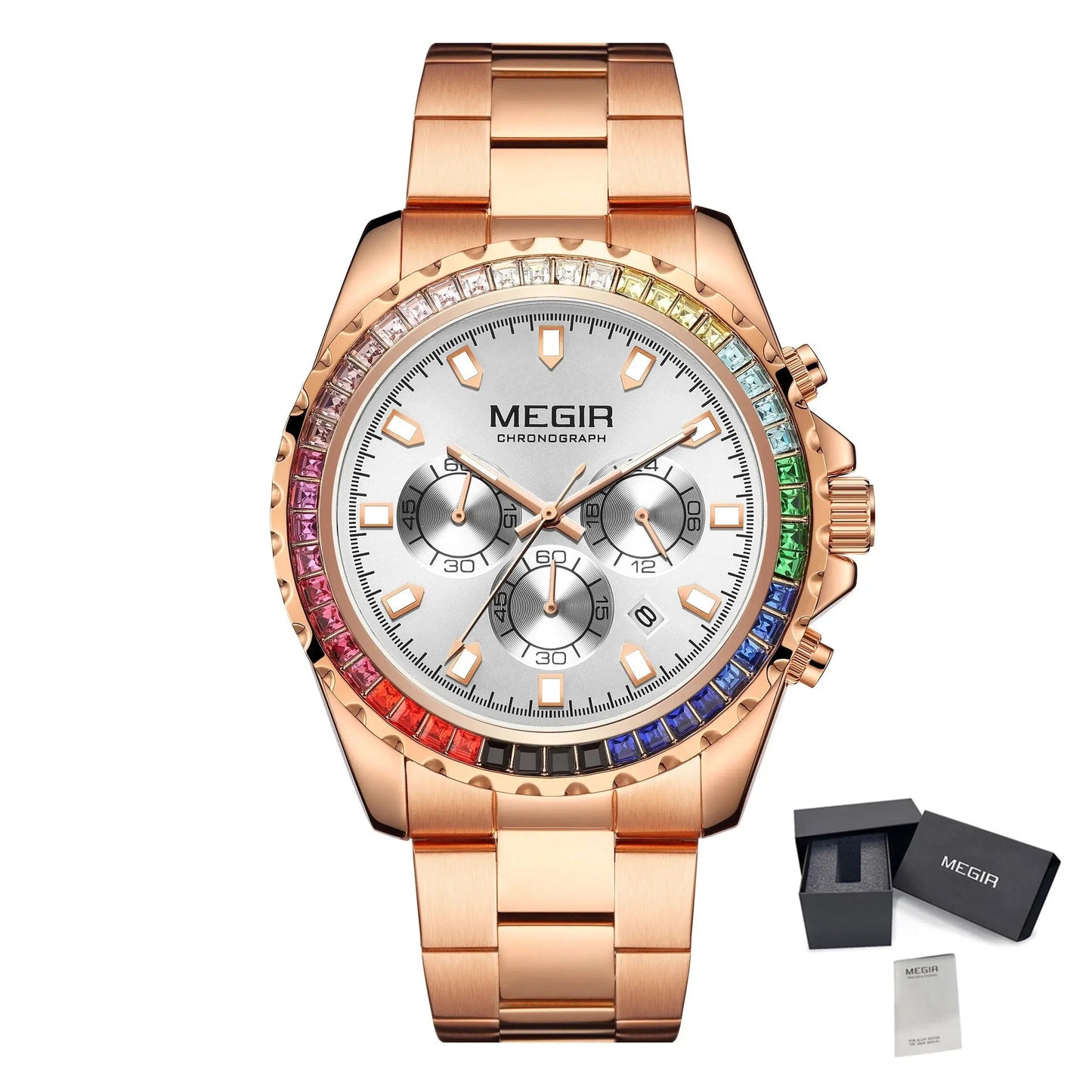 MEGIR Men Watches Brand Luxury Military Wristwatch Waterproof Steel Strap Quartz Chronograph Date Clock Male Relogio Masculino-10