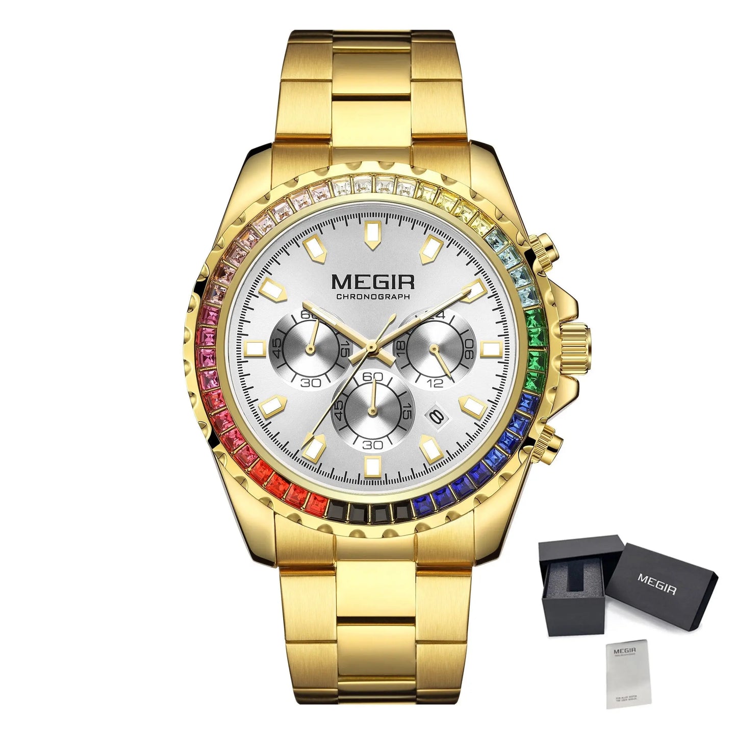 MEGIR Men Watches Brand Luxury Military Wristwatch Waterproof Steel Strap Quartz Chronograph Date Clock Male Relogio Masculino-11