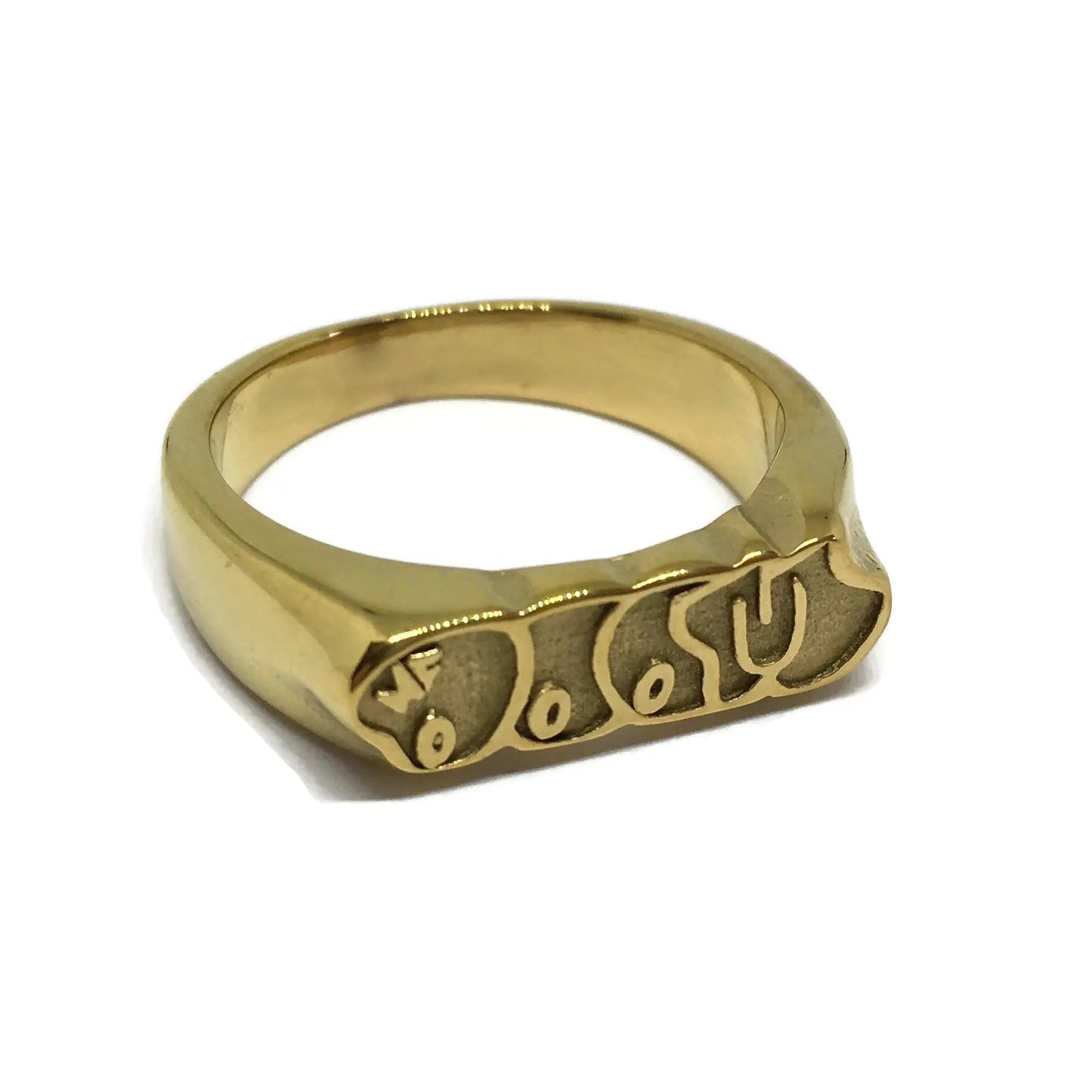 MF DOOM Steel Graffiti Ring-3