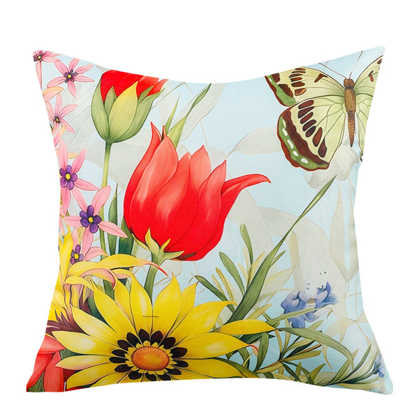 Water & Stain Resistant Floral Outdoor Cushion Cover 45x45cm Garden Décor - Design 5-0