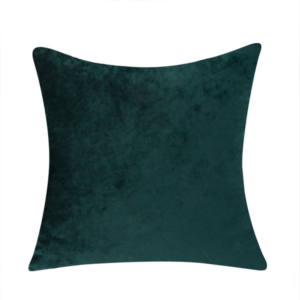 Crushed Ice Velvet Square Cushion Cover - ( Dark Green - 45X45CM )-0
