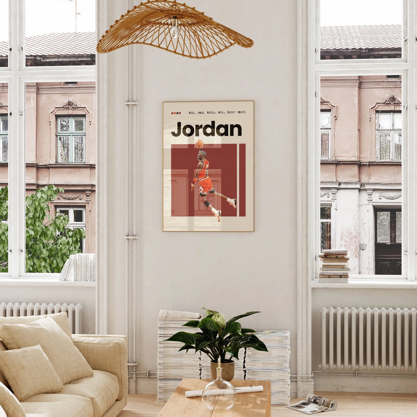 MICHAEL JORDAN Poster I NBA Goats I Air Jordan I Mid Century Modern I Wanddeko Schlafzimmer & Wohnzimmer I  I Kunstdruck ohne Rahmen-1