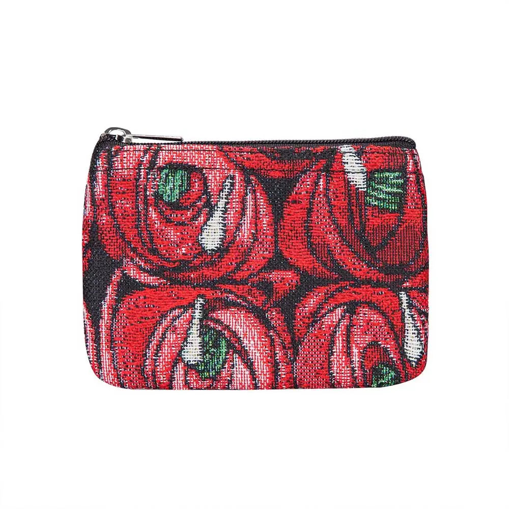 Mackintosh Rose and Tear Drop - Zip Coin Purse-0