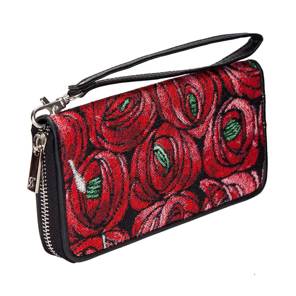 Mackintosh Rose and Teardrop - Long Zip Purse-1