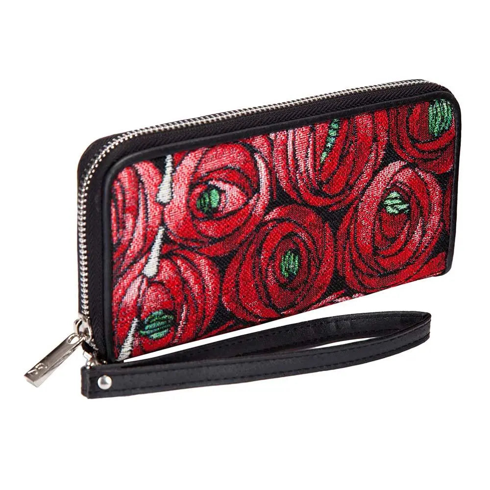 Mackintosh Rose and Teardrop - Long Zip Purse-2