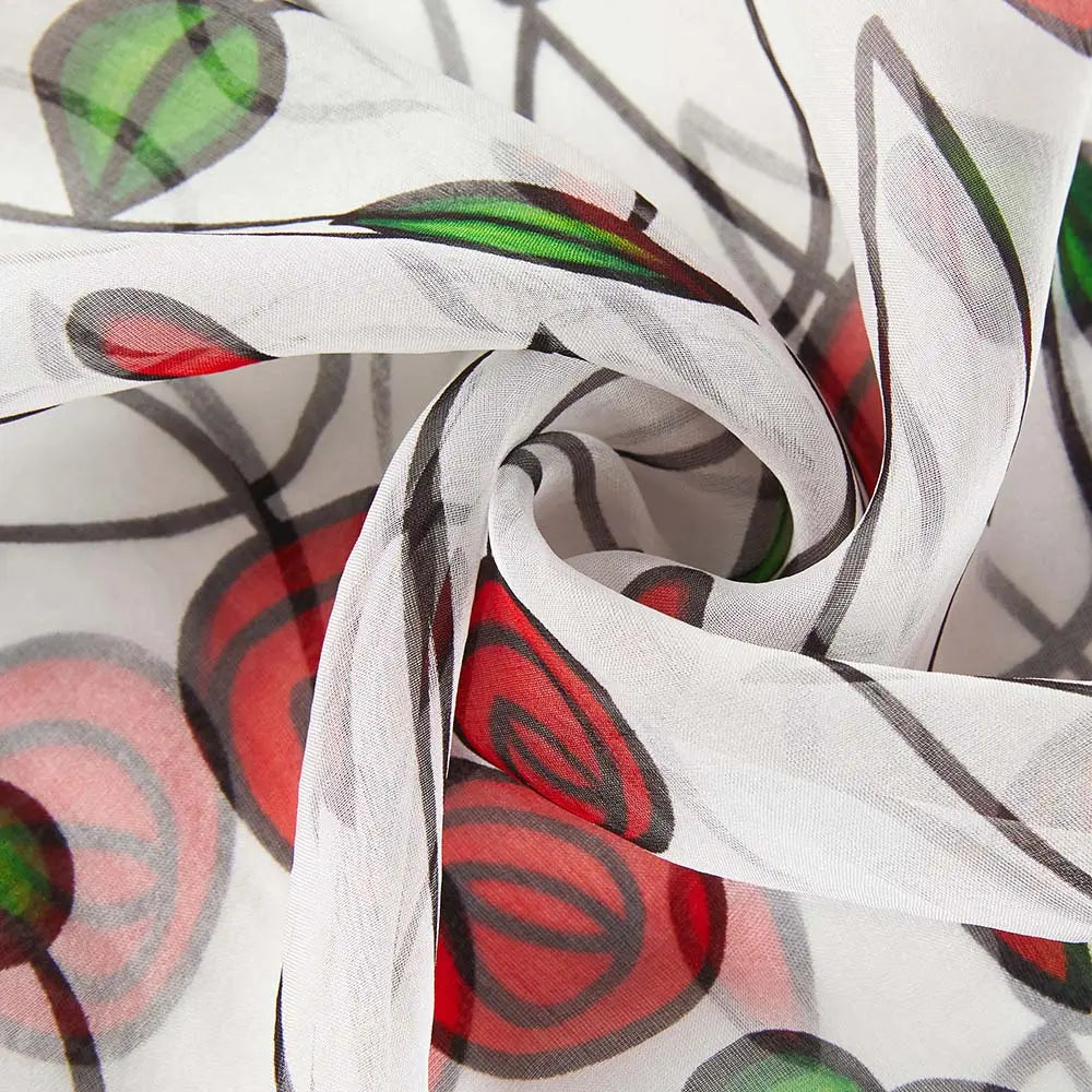 Mackintosh Simple Rose - 100% Pure Silk Scarf-1