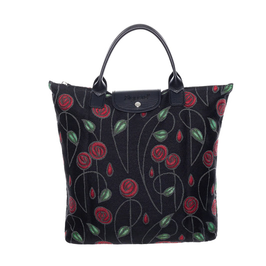 Mackintosh Simple Rose Black - Foldaway Bag-0