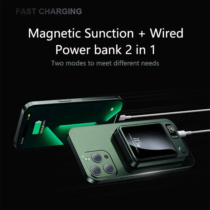 Magnetic Wireless Power Bank: Power on the Go - Memoriex 