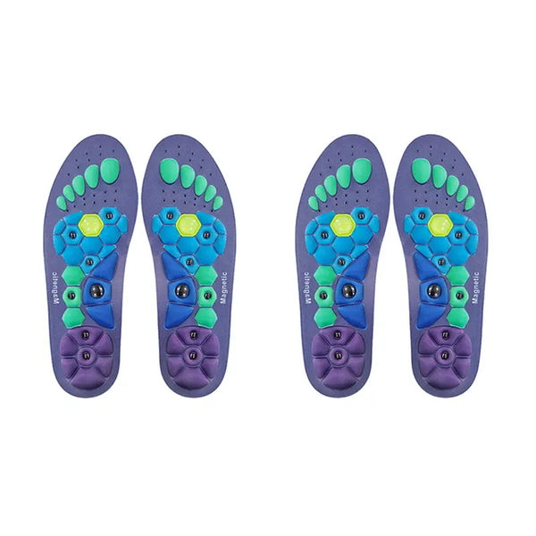 Magnetic therapy sports insoles for foot massage, weight loss, acupressure, anti - fatigue and healthcare - Memoriex 