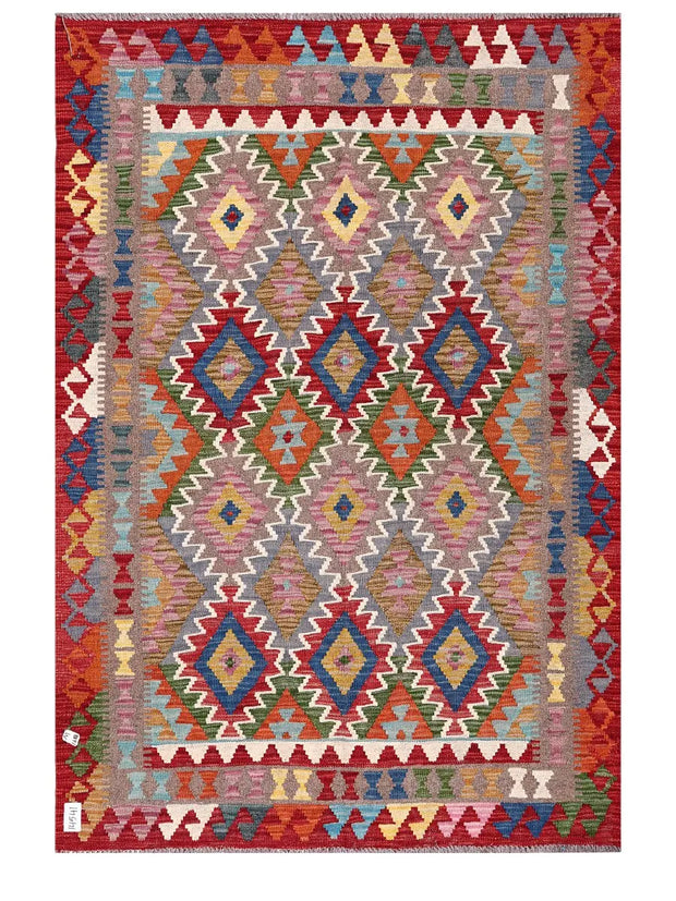 Maimana Afghanistan Kilim Rug - 182 x126 cm-0