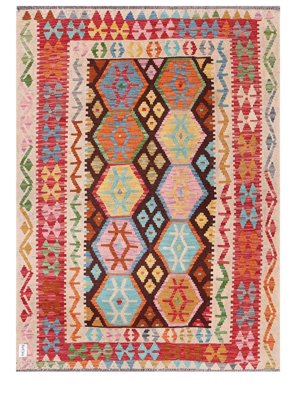 Maimana Afghanistan Kilim Rug - 185 x137 cm-0