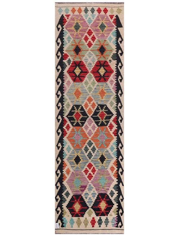 Maimana Afghanistan Kilim Runner - 293 x 89 cm-0
