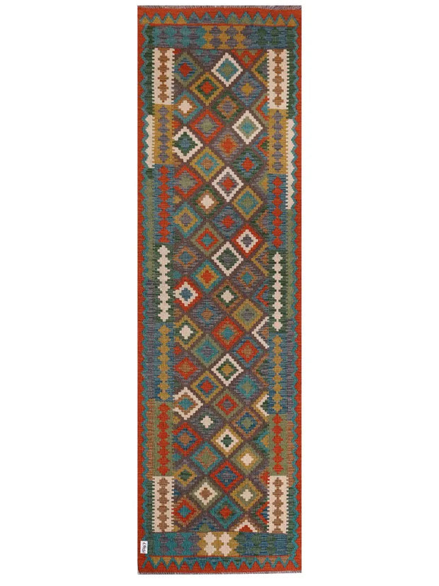 Maimana Afghanistan Kilim Runner - 296 x 87 cm-0