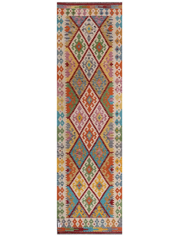 Maimana Afghanistan Kilim Runner - 304 x 87 cm-0