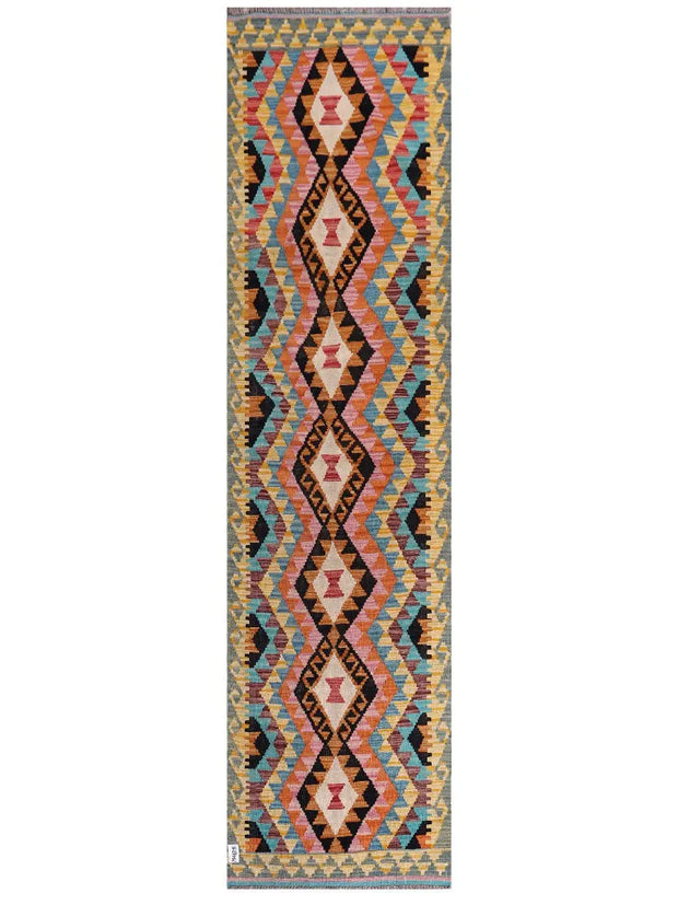 Maimana Afghanistan Kilim Runner - 305 x 79 cm-0